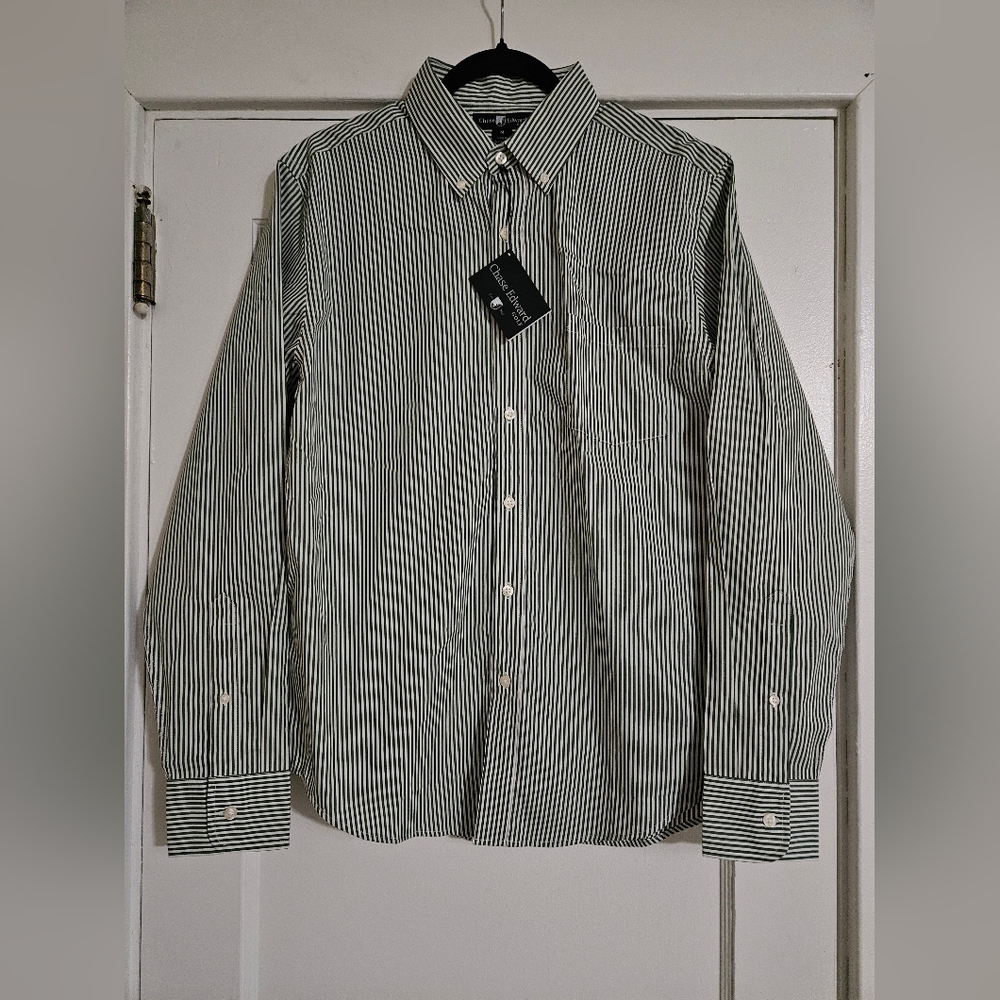 NWT Chase Edward's Golf Long Sleeve Button up Shirt Size Med